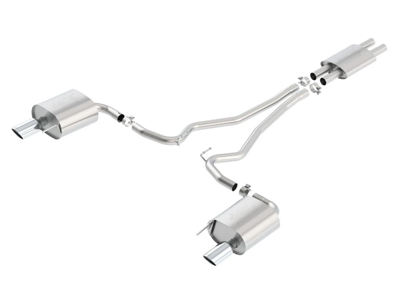 Borla ATAK Cat Back 15 Ford Mustang 3.7L V6 MT/AT 2,25 Zoll Rohr 4 Zoll Einzelner Runder Rolled Tips