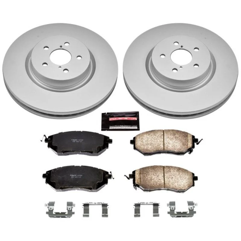 Power Stop Front Z17 Evolution Geomet Coated Brake Kit for 14-18 Subaru Forester