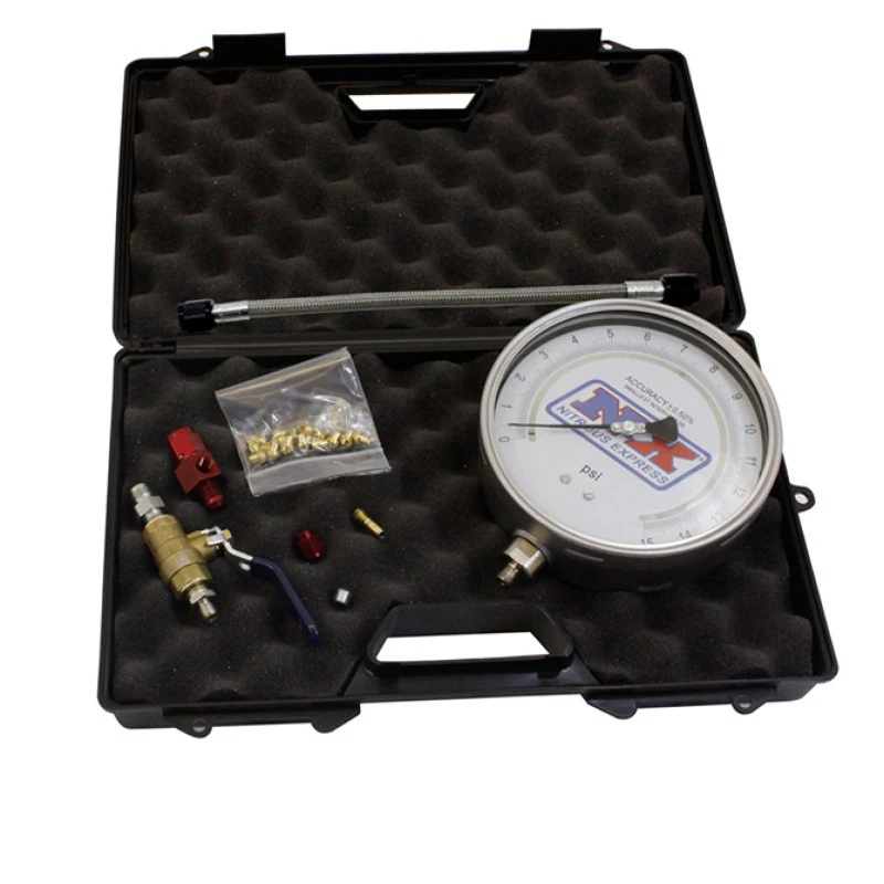 Nitrous Express Master Flo-Check Pro (6-zölliges zertifiziertes Manometer und Formgehäuse)
