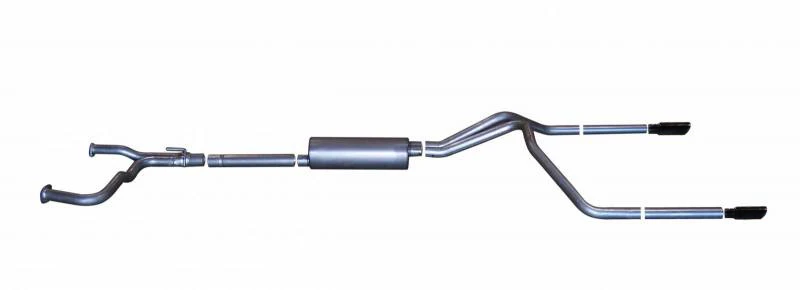 Gibson 04-09 Nissan Titan LE 5.6L 2,5 Zoll Cat-Back Dual Split Auspuff - Black Elite