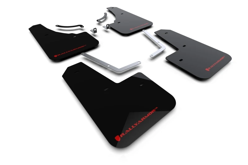 Rally Armor 23-25 Mazda CX-50 (Passt nicht für CX-5) Schwarze UR-Schlammschutz W/Rotem Logo