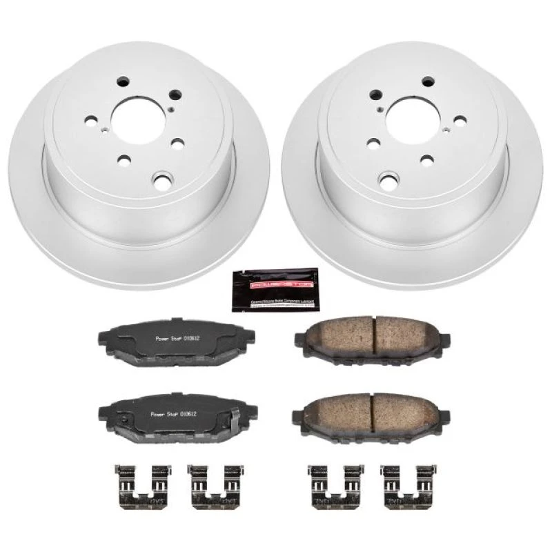 Power Stop Z17 Evolution Geomet Coated Brake Kit for 13-16 Subaru BRZ Rear