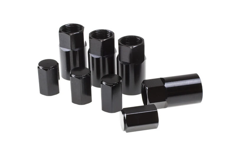 Wheel Mate Aluminium TPMS Ventildeckel - Schwarz eloxiert