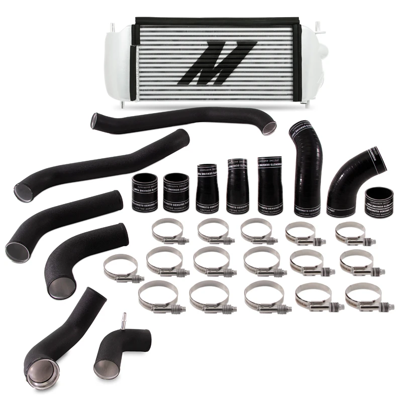 Mishimoto 2017+ Ford F150 3.5L EcoBoost Leistung Intercooler Kit - Silberner Kühler Schwarze Rohre