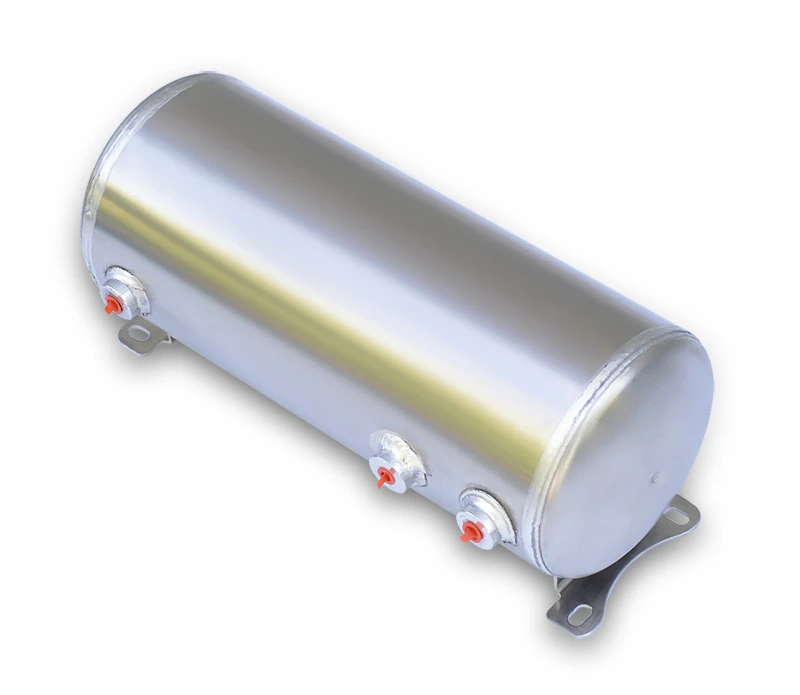 Ridetech Lufttank 3 Gallonen Aluminium mit 2- 1/4" Anschlüssen und 1- 1/8" Anschluss