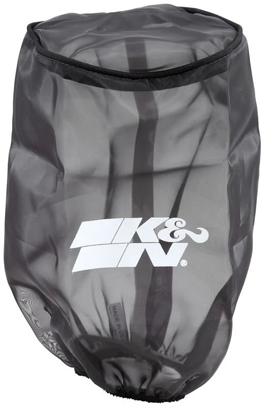 K&N Universeller Runder Verjüngter Filter-Wrap - Schwarz - 6 Zoll Basis-ID x 4,625 Zoll Ober-ID x 9 Zoll Höhe