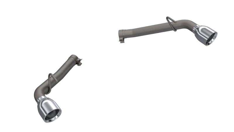 QTP 14-15 Chevrolet Camaro SS 6.2L 304SS Eliminator Muffler Delete Axle Back Exhaust w/4.5in Tips