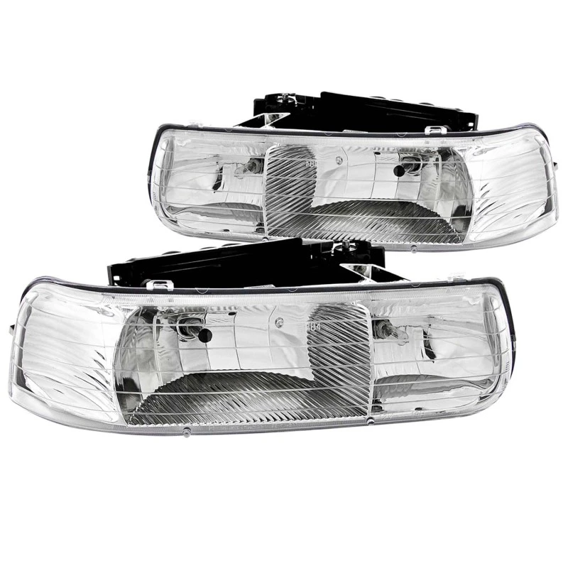 ANZO 1999-2002 Chevrolet Silverado 1500 Kristall-Scheinwerfer Chrom