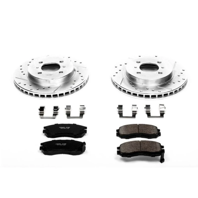 Power Stop Front Z23 Evolution Sport Brake Kit for 98-02 Mitsubishi Mirage