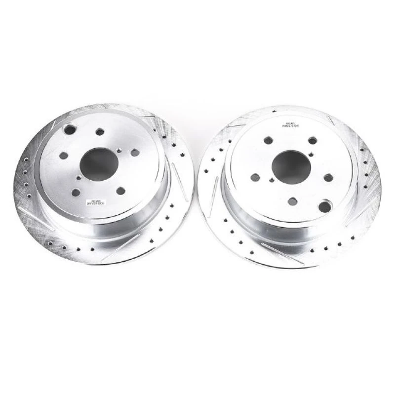 Power Stop Evolution Drilled & Slotted Rotors - Pair for 15-19 Subaru WRX Rear