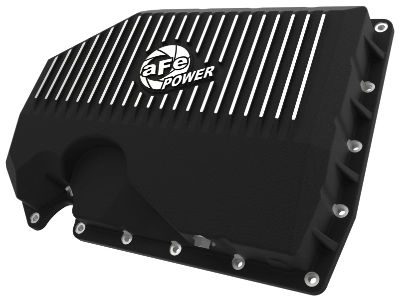 aFe 05-19 VW 1.8L/2.0L ohne Öl-Sensor Motor-Ölwanne Schwarz POWER Street Serie mit bearbeiteten Rippen