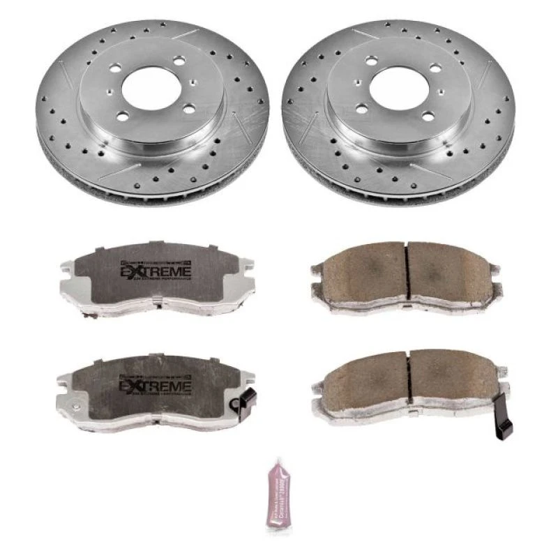 Power Stop Front Z26 Street Warrior Brake Kit for 98-02 Mitsubishi Mirage