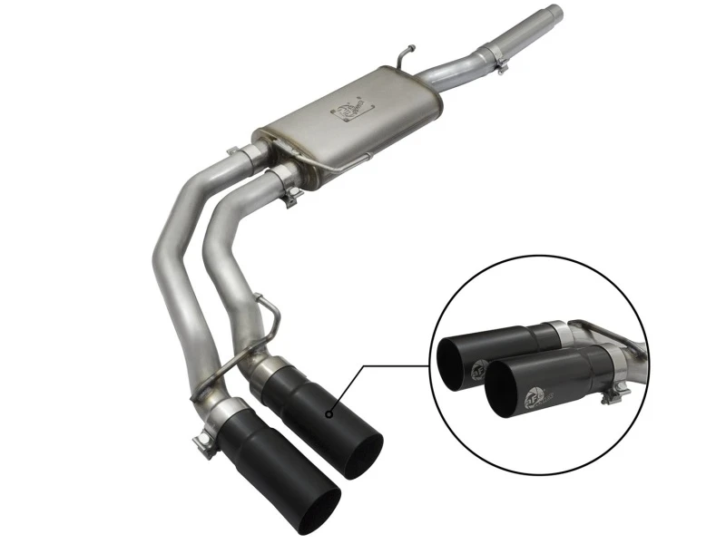 aFe Rebel Auspuffanlagen Cat-Back SS Ford F-150 04-08 V8 4.6/5.4L mit schwarzen Endrohren