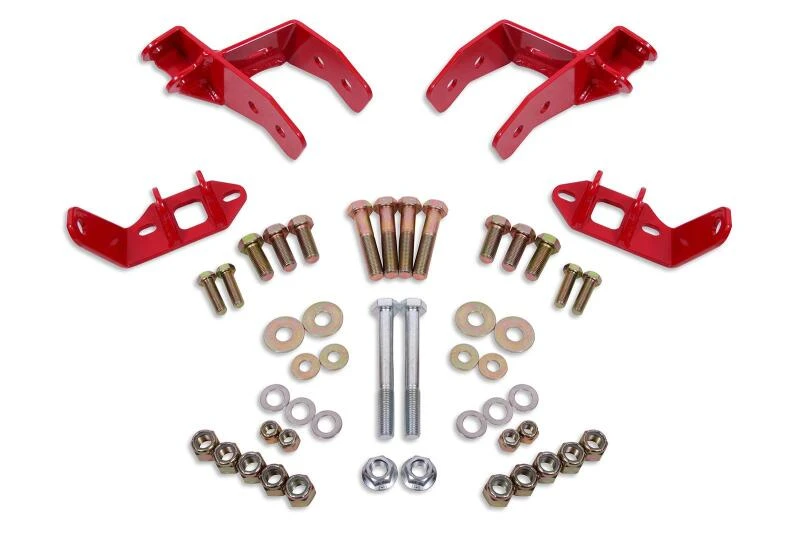 BMR 78-87 G-Body Coilover-Umbausatz hinten, nicht einstellbarer Stoßdämpfer-Holder ohne CAB - Rot