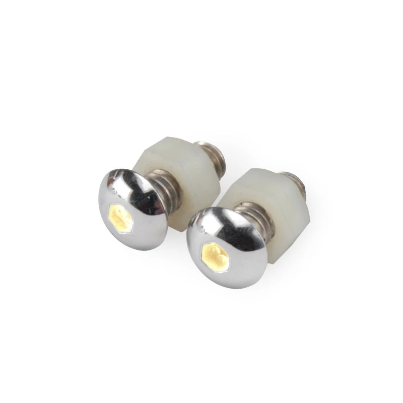 DEI LED beleuchtete Knopfkopfschrauben Universal-Akzentbeleuchtung - 2er-Pack - Weiß