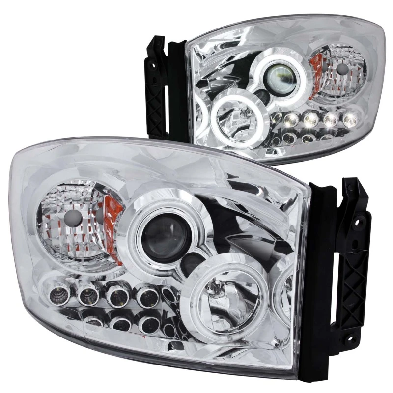 ANZO 2006-2008 Dodge Ram 1500 Projektor-Scheinwerfer mit Halo-Chrom (CCFL)