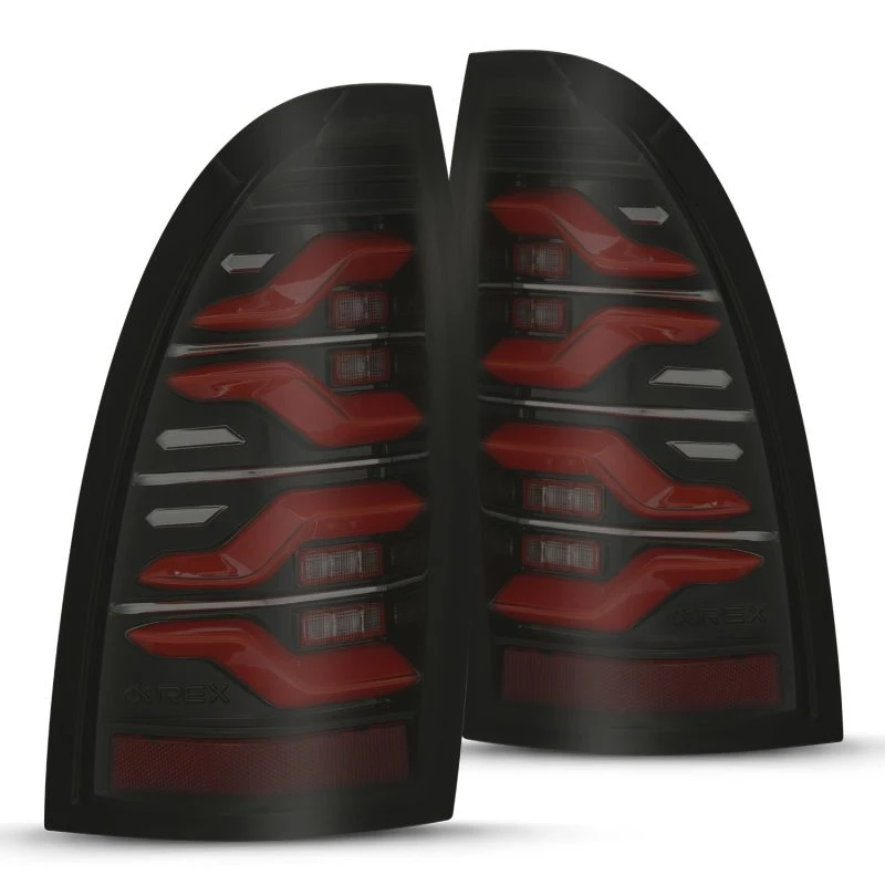 AlphaRex 05-15 Toyota Tacoma LUXX LED Rückleuchten Schwarz/Rot mit Aktiv-Licht/Seq-Signal