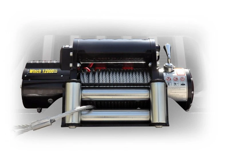 DV8 Offroad 12000 LB Winch with Steel Cable and Wireless Remote