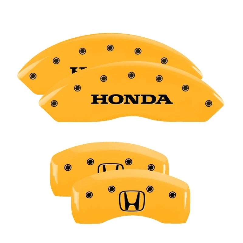 MGP 4 Bremssattel Abdeckungen Graviert Vorne Honda Hinten H Logo Gelb Finish Schwarz Char 2004 Honda Pilot