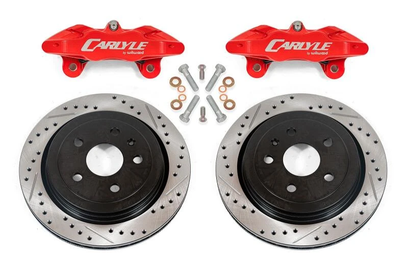 BMR Bremse-Kit für 14-17 Chevrolet SS mit 15-Zoll-Umbau, gebohrten und geschlitzten Rotoren und roten Bremssätteln