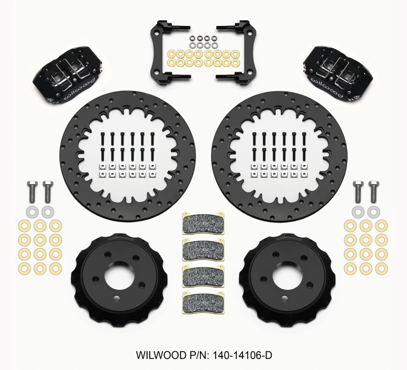 Wilwood Dynapro Radial Rear Drag Kit 12,90 Zoll Bohrloch 2015- Aufwärts Mustang