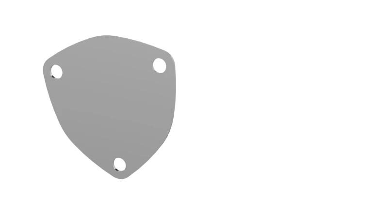 QTP 3in Bolt-On QTEC 3 Bolt Cover Plate