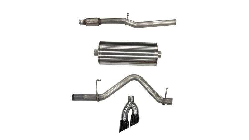 Corsa 19-24 Chevy Silverado 1500 5.3L Crew Cab Kurzes Bett Sport Cat-Back Dual Rear Exit mit schwarzen Spitzen
