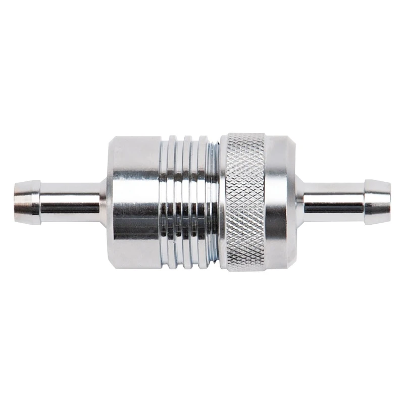 Russell Performance Chrome Street Kraftstofffilter (3 Zoll Länge 1-1/8 Zoll Durchmesser 5/16 Zoll Ein/Ausgang)