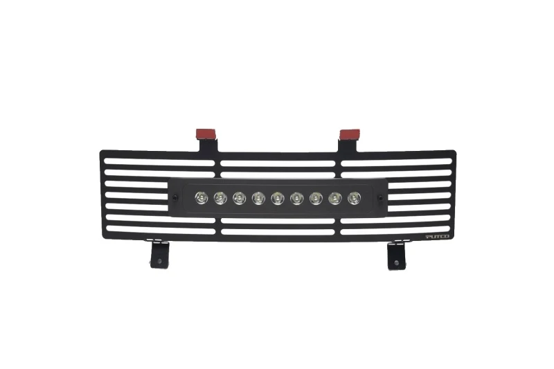 Putco 11-16 Ford SuperDuty - SS Schwarz Bar Design mit 10-Zoll-Luminix-Leuchtbalken Kühlergrill-Einsätze