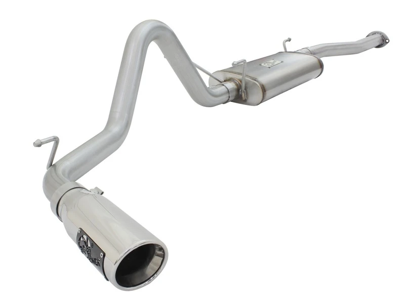 aFe MACH Force XP 2,5-Zoll-Edelstahl-Auspuffanlage mit polierter Spitze Toyota Tacoma 13-14 2,7L