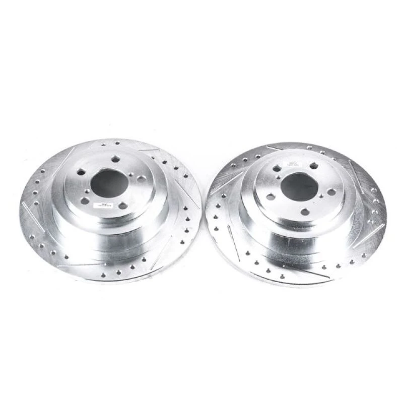 Power Stop Evolution Drilled & Slotted Rotors - Pair for 03-06 Subaru Baja Rear