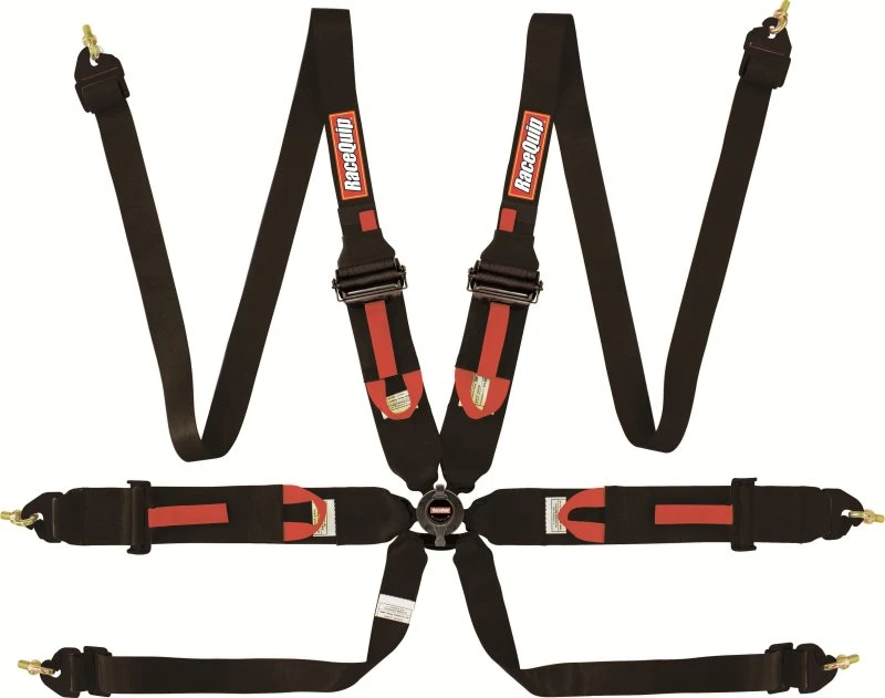 RaceQuip Schwarzes FIA CAMLOCK 6-Punkt-Pull-up-Lap-FHR