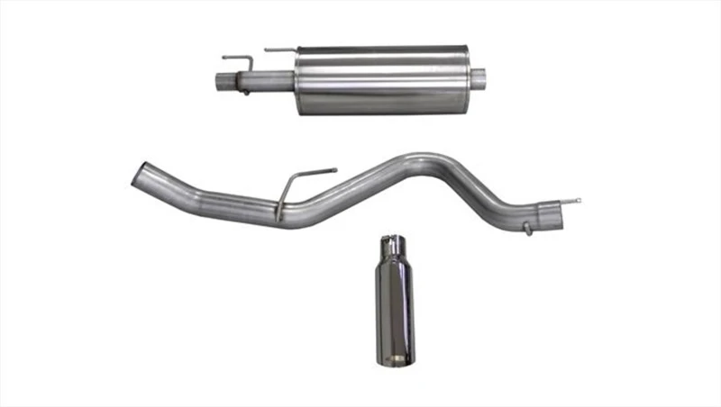 Corsa 2015-2020 Ford F-150 EcoBoost Kat-Back Einzel Ausgang mit 4,0 Zoll poliertem Tip