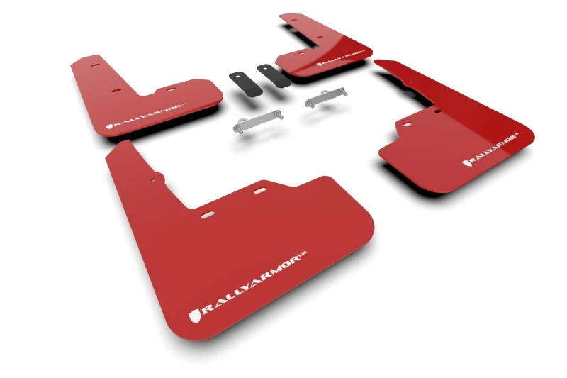 Rally Armor Red UR Mud Flap w/White Logo for 22-24 Subaru WRX