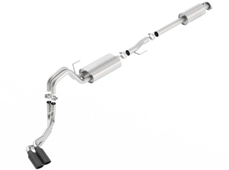 Borla 15-17 F-150 2,7L/ 3,5L EcoBoost/ 5,0L V8 4 Zoll Tip Side Exit S-Typ Auspuff Schwarz Chrom