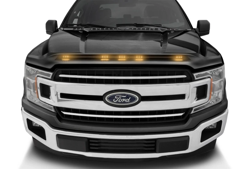 AVS 2016-2018 Ford F-150 Aeroskin LightShield Farbiger Motorhaubenschutz, Shadow Black