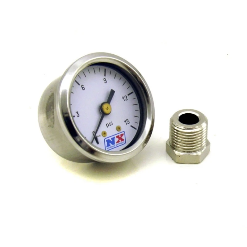 Nitrous Express Druckmesser (0-15 PSI mit Adapter)