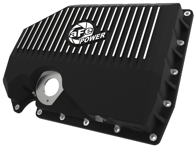 aFe 05-19 VW 1.8L/2.0L mit Öl-Sensor Motorölwanne Schwarz POWER Street Series mit bearbeiteten Rippen