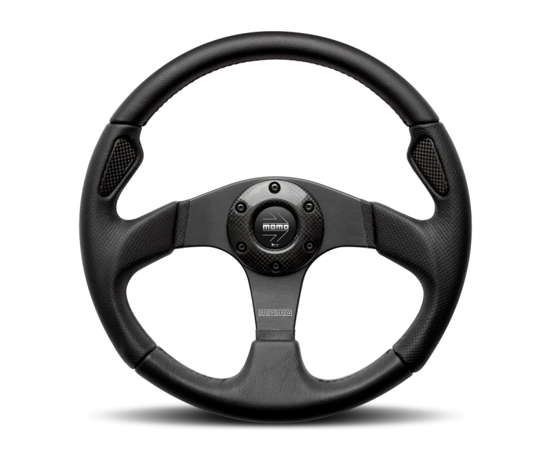 Momo Jet Steering Wheel 350 mm -  Black AirLeather/Black Spokes