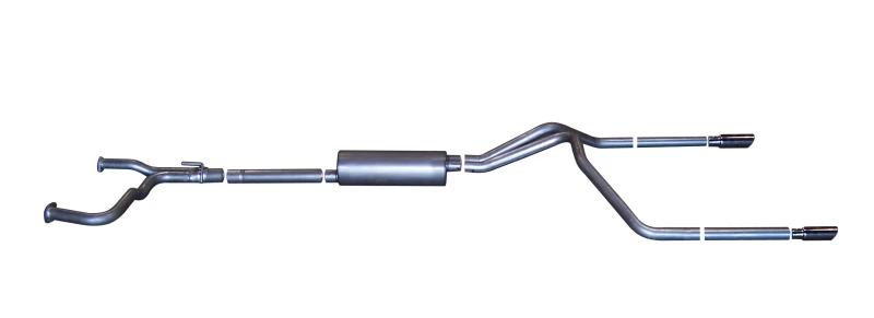 Gibson 04-10 Nissan Titan LE 5.6L 2,5 Zoll Kat-Back-Doppel-Split-Auspuff - Aluminiert