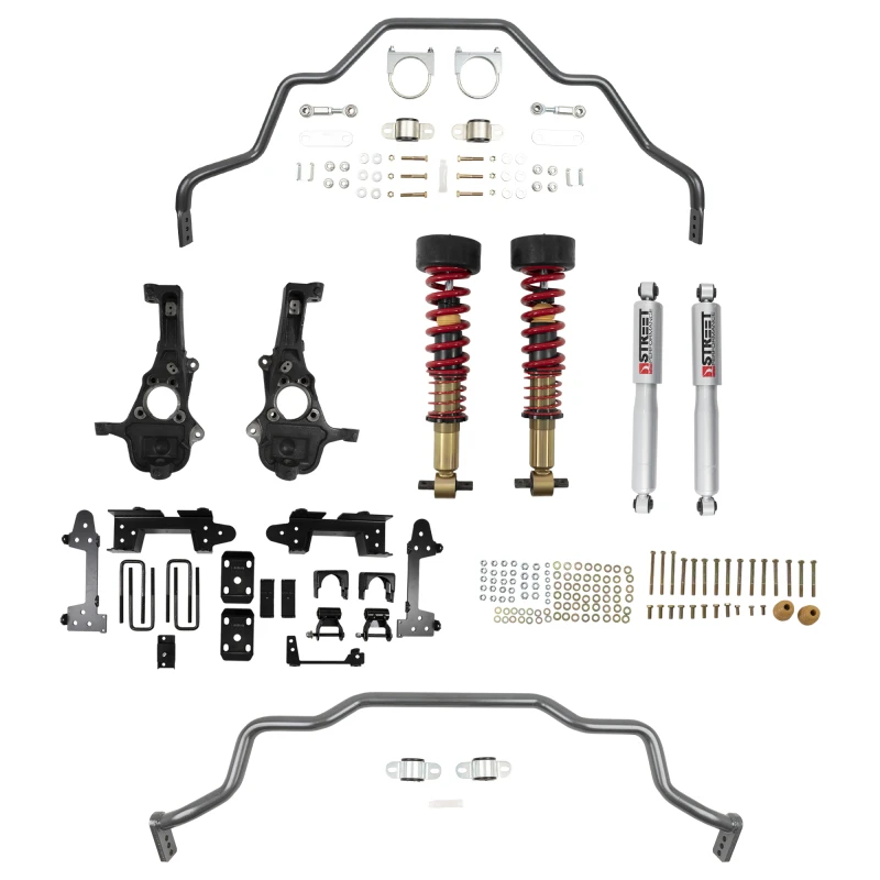 Belltech Tieferlegungskit 2019+ GM Silverado / Sierra 1500 2WD Alle Kabine - 2-5 Zoll Vorne / 6 Zoll Hinten