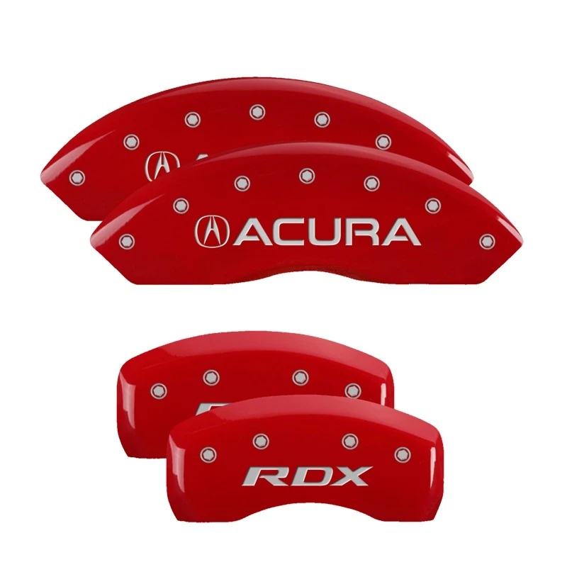 MGP 4 Bremse Caliper Abdeckungen Graviert Vorne Acura Hinten RDX Rot Finish Silber Char 2016 Acura RDX