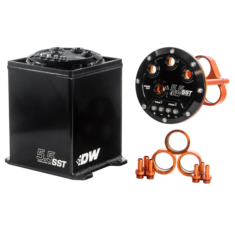 DeatschWerks 5,5L Modulares Saugtank (1-3 DW200/300/400 Kraftstoffpumpen) (Pumpen nicht enthalten)