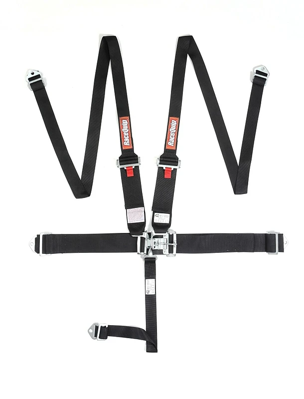 RaceQuip Schwarzes L & L 5-Punkt-HNR-Sitzgurt