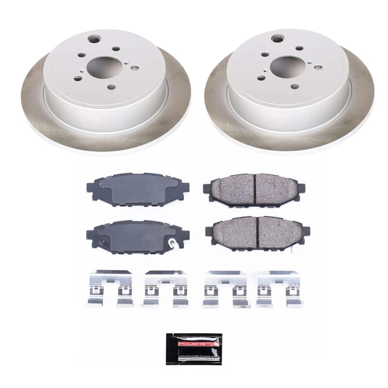 Power Stop Rear Semi-Coated Rotor Kit for 10-14 Subaru Outback