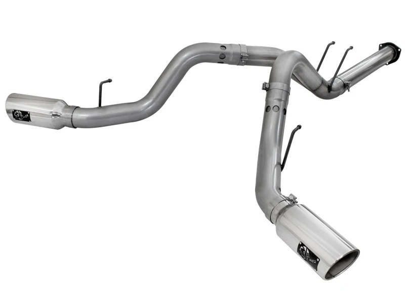 aFe LARGE BORE HD 4 Zoll 409-SS DPF-Back Auspuff mit polierter Spitze 11-14 Ford Diesel LKW V8-6,7L (td)