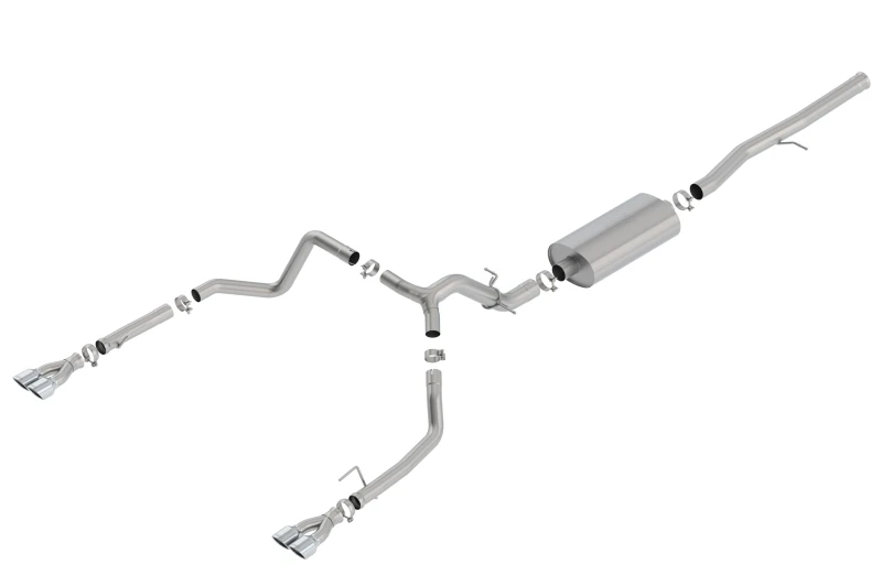 Borla 19 Chevrolet Silverado/GMC Sierra 1500 6.2L SS Touring Catback Auspuff - Quadratische Chromspitzen
