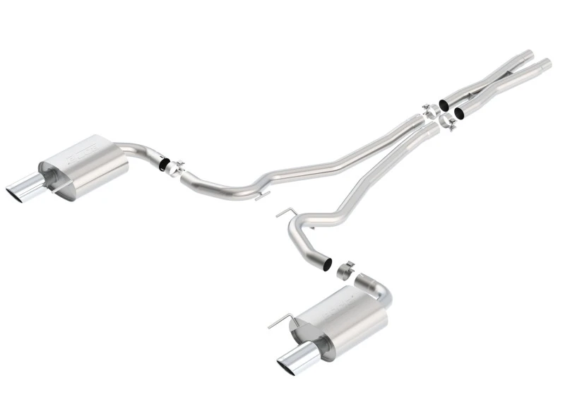 Borla S-Type Kat-Back 15-17 Ford Mustang GT 5.0L V8 MT/AT 2,5 Zoll Rohr 4 Zoll Spitze