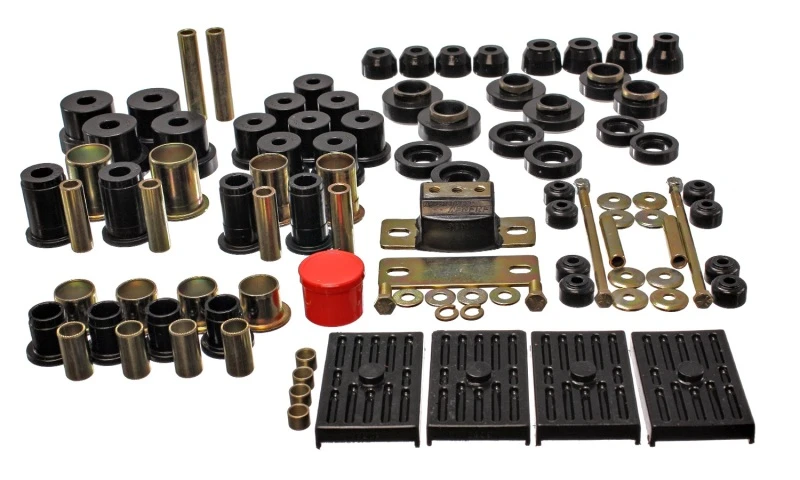 Energy Suspension 67-79 GM Camaro/Firebird mit Mehrfach-Blattfedern schwarzes Hyper-Flex-Master-Bushing-Set