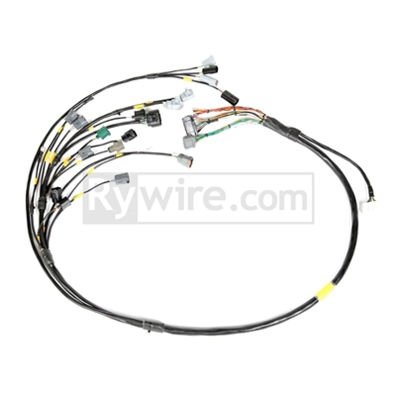 Rywire 13B Haltech Mil-Spec Engine Harness with EV14 Injectors, Denso 5th/6th Injectors, Delphi Pressure Sensor, and Bosch Knock Sensor